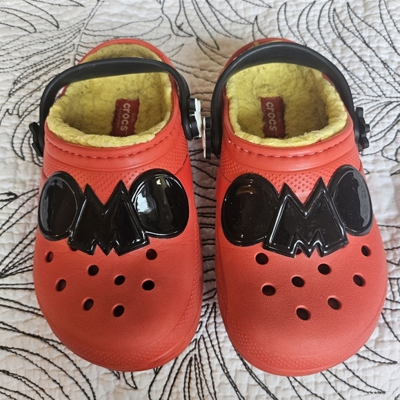 VGUC Crocs Classic Lined Disney Mickey Mouse Clog Size Kids 12 Unisex - Picture 10 of 13